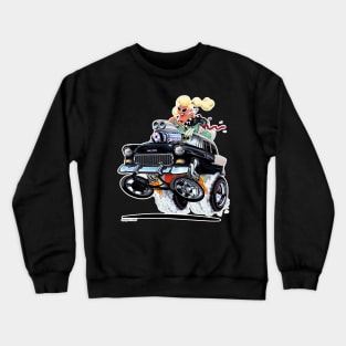 HIGH FIVE'n 1955 Chevy Black Crewneck Sweatshirt